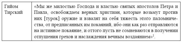 Крестовые походы в Палестину (1095-1291). Аргументы для привлечения к участию