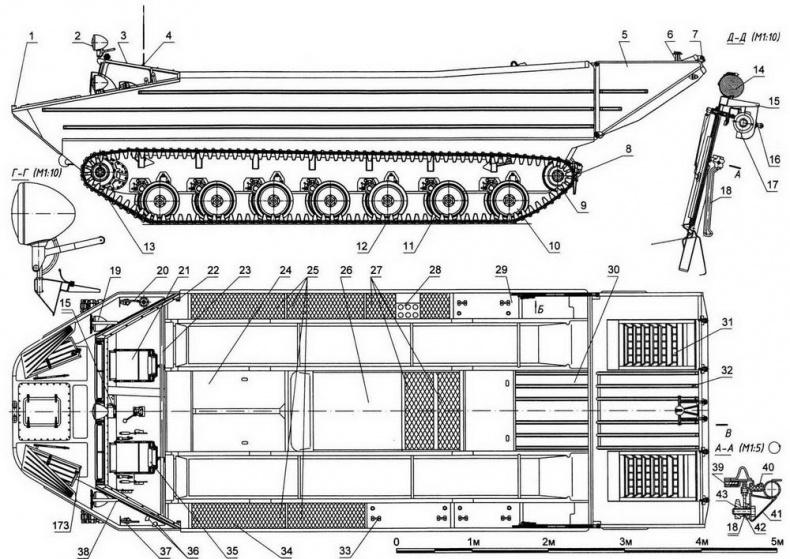 Гусеничный плавающий транспортер К-61